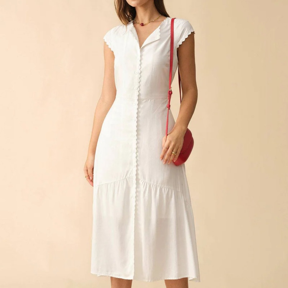 RIHOAS  Lapel Midi Dress